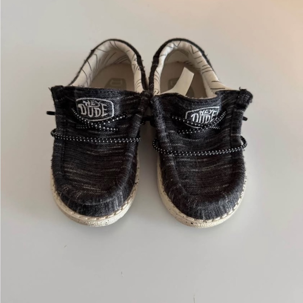 Hey Dude Kids Black & White Slip-On Sneakers